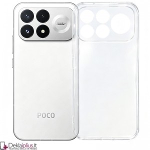 Silikoninis ploniausias,lengviausias dėklas - permatomas (Xiaomi Poco F9 Pro)